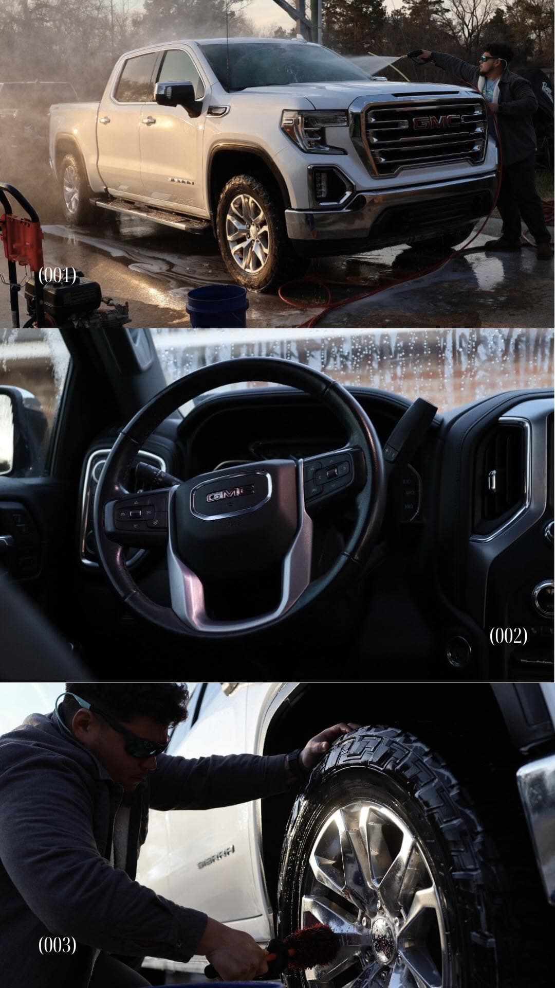 JR Services detailing work — truck wash, interior, and wheel detail